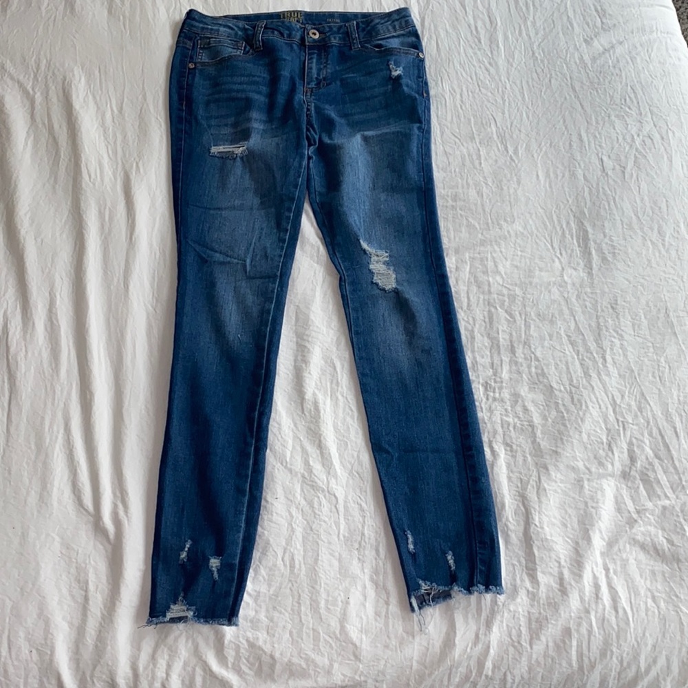 True Craft Girls Distressed Skinny Jeans Sz 14